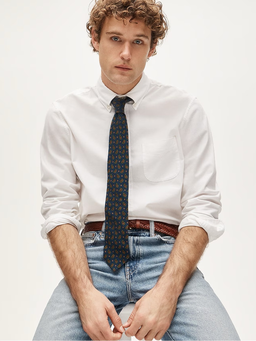 J. Crew Broken-in organic cotton oxford shirt in White Size M NWT $98 BT378